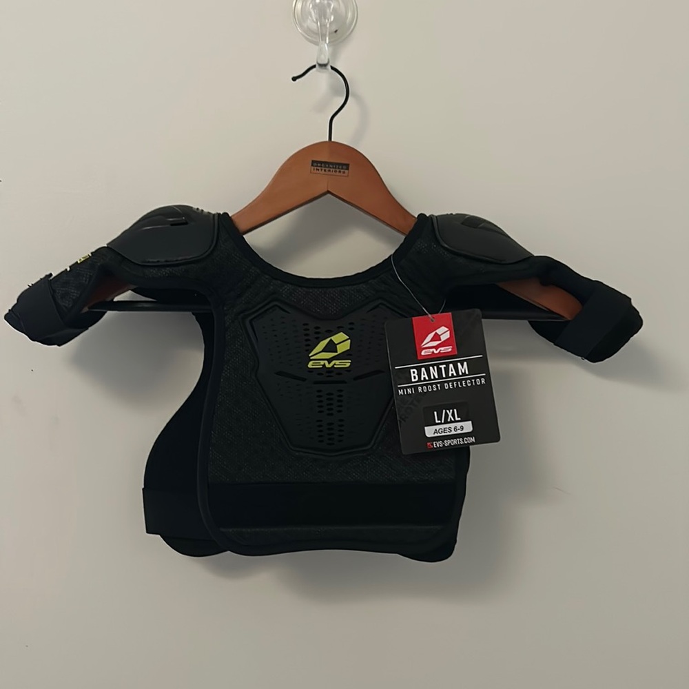 ATV protective vest. Black Eva bantam mini roost deflector.